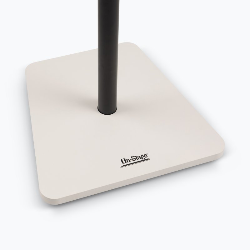 On-Stage SMS7500W, Wood Studio Monitor Stands (White, Pair), Height Adjustment 35.5"- 56.5", 90 lbs. Weight Capacity, Steel and Wood Construction, White