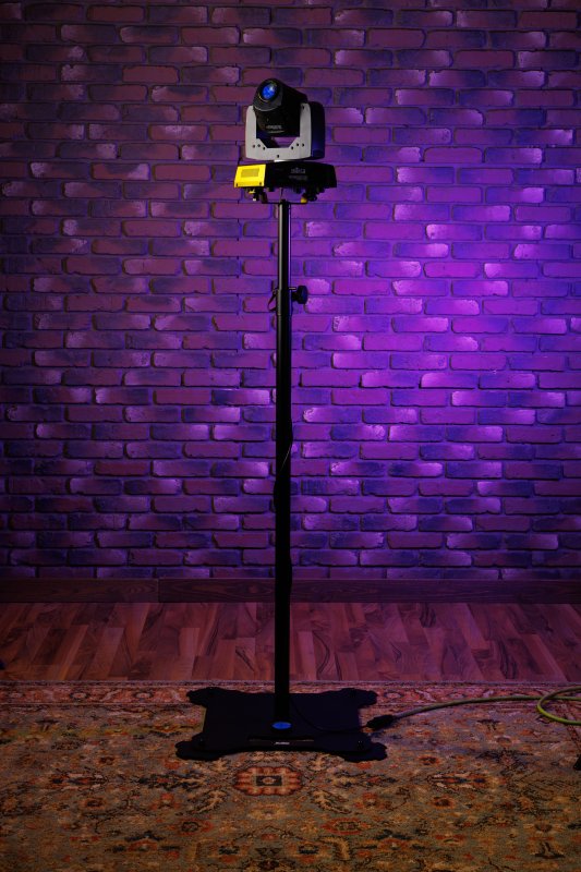 On-Stage SS8000, Production-Grade Speaker/Lighting Stand, Height Adjustment 55.51 - 98.42 in, 65 lb Weight Capacity, Steel with Metal Knob Material, Black, Includes 38mm Speaker Adapter, M10x35mm Bolt and Washer