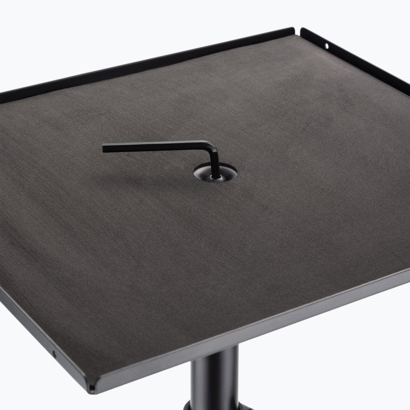 On-Stage SST1000, Speaker Stand Tray, 30 lb Weight Capacity, Steel/EVA Construction, Black, Includes Hex Wrench