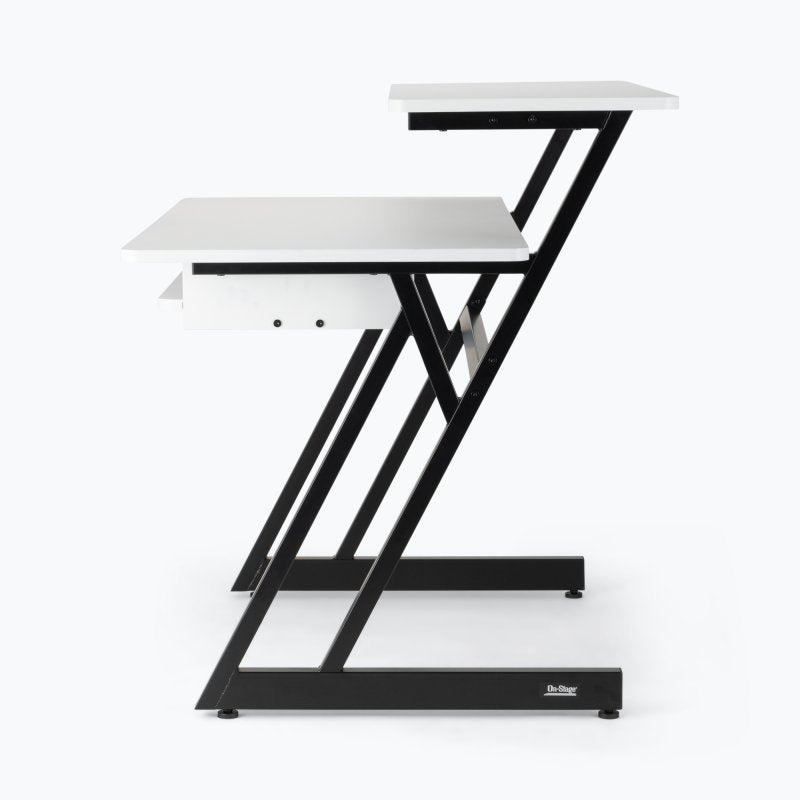 On-Stage WS7500W, Workstation, 175 lbs. Weight Capacity, Wood and Steel Construction, White and Black