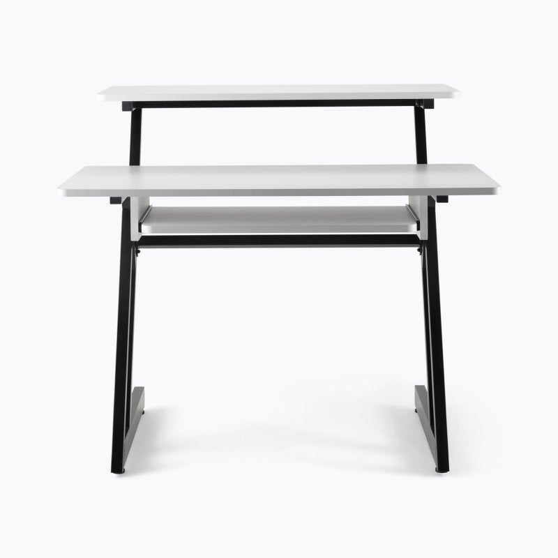On-Stage WS7500W, Workstation, 175 lbs. Weight Capacity, Wood and Steel Construction, White and Black