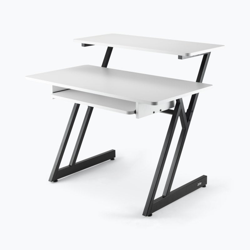 On-Stage WS7500W, Workstation, 175 lbs. Weight Capacity, Wood and Steel Construction, White and Black
