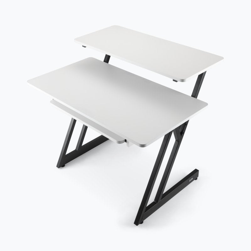 On-Stage WS7500W, Workstation, 175 lbs. Weight Capacity, Wood and Steel Construction, White and Black
