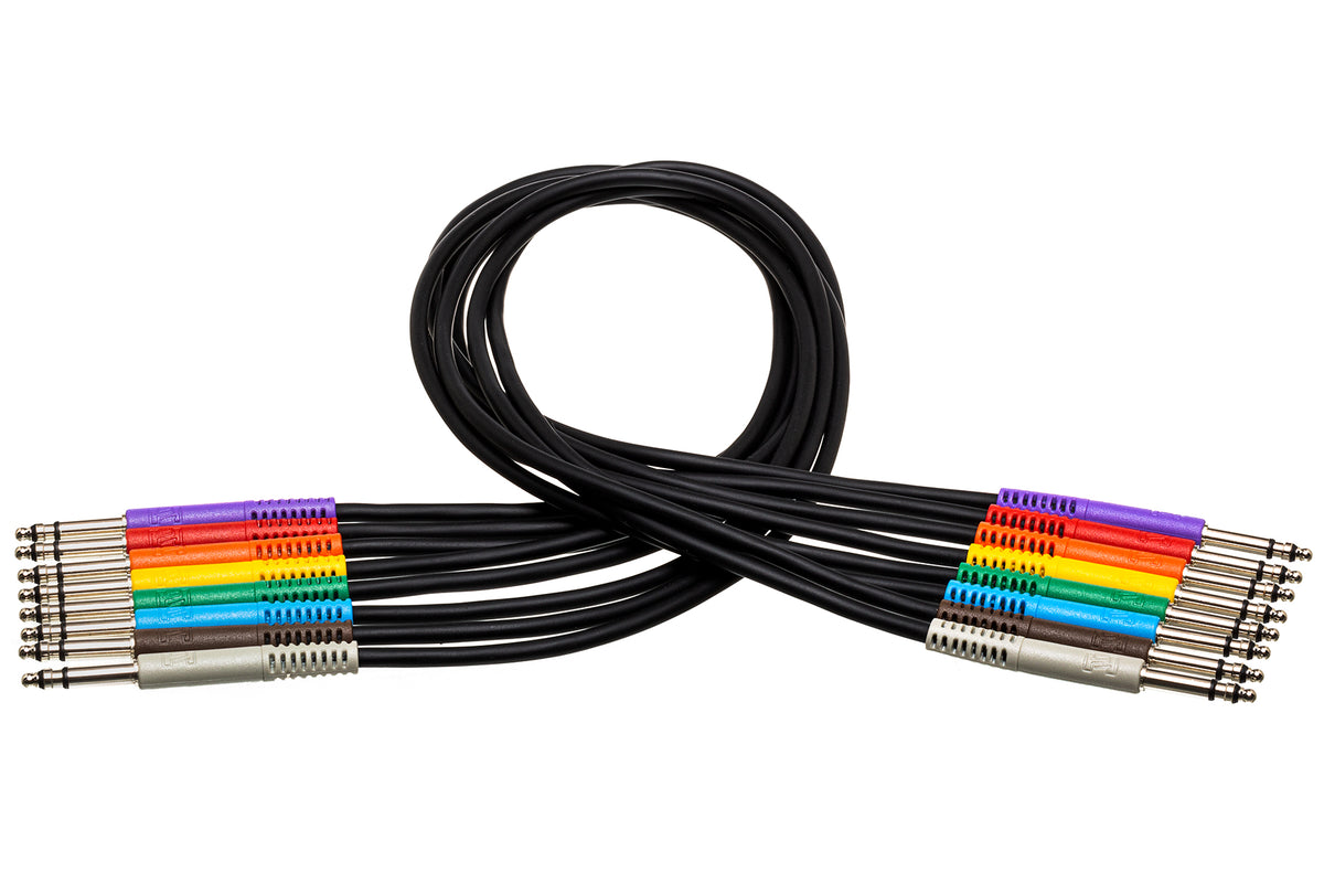 HOSA - Balanced Patch Cables, TT TRS to Same, 1 ft