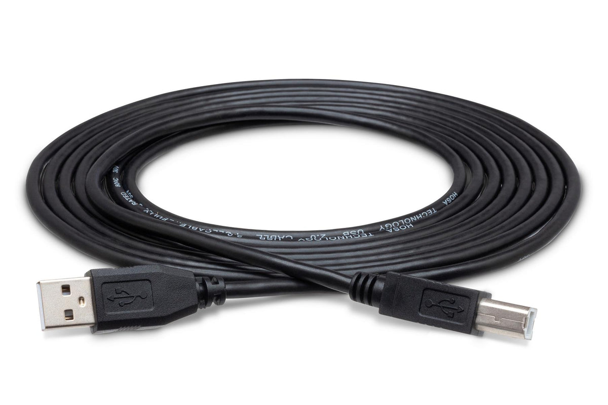 HOSA - High Speed USB Cable, Type A to Type B, 10 ft