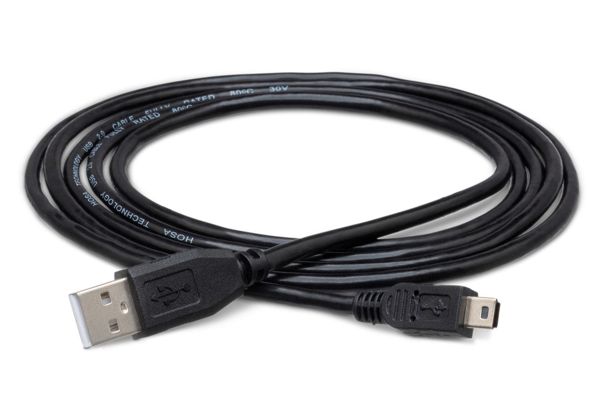 HOSA - High Speed USB Cable, Type A to Mini B, 6 ft