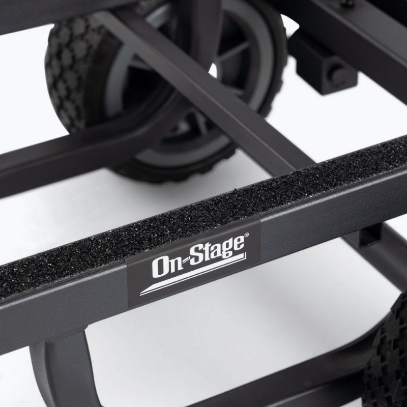 On-Stage UTC1100, Compact Utility Cart, Bed Size Adjusts to Take on Large Loads or Fit Through Tight Spaces, Casters Rotate 360°