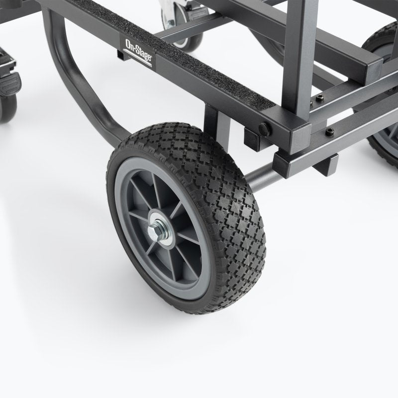 On-Stage UTC2200, Utility Cart, Bed Size Adjusts to Take on Large Loads or Fit Through Tight Spaces, Casters Rotate 360°