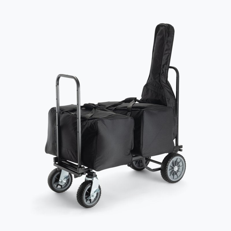 On-Stage UTC5500, All-Terrain Utility Cart, Bed Size Adjusts to Take on Large Loads or Fit Through Tight Spaces, Handles Can Lie Flat Against the Bed to Clear the Way for Oversized