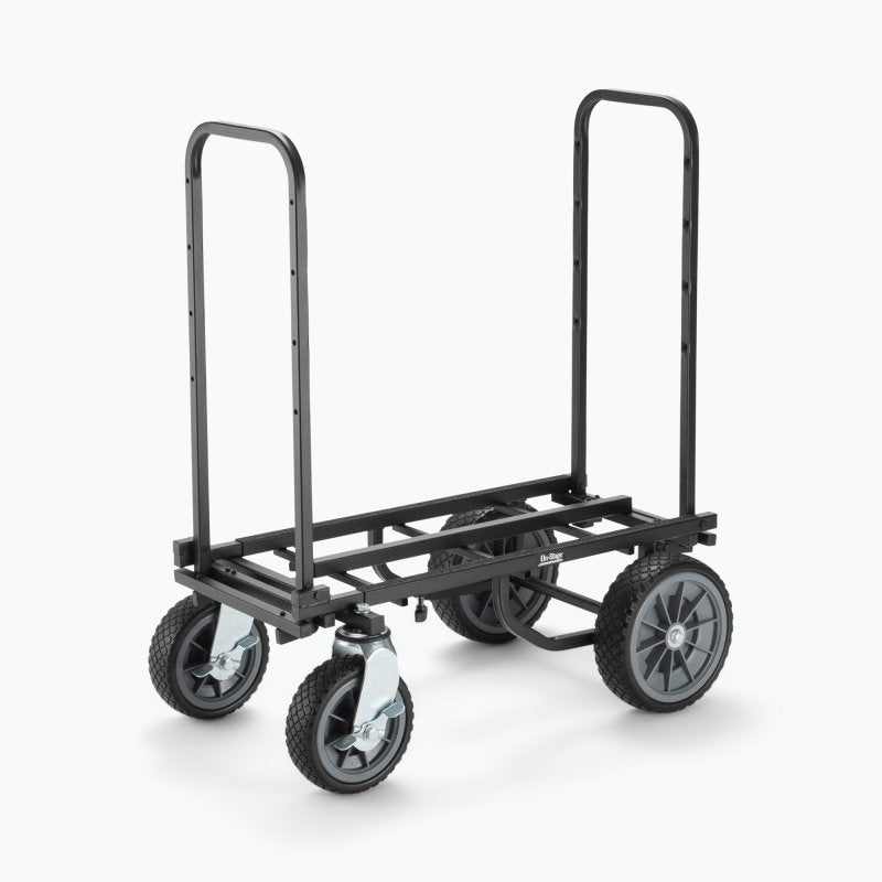 On-Stage UTC5500, All-Terrain Utility Cart, Bed Size Adjusts to Take on Large Loads or Fit Through Tight Spaces, Handles Can Lie Flat Against the Bed to Clear the Way for Oversized