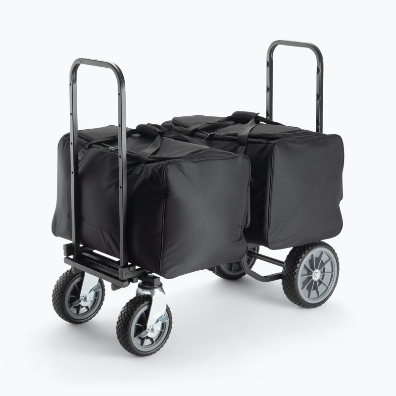 On-Stage UTC5500, All-Terrain Utility Cart, Bed Size Adjusts to Take on Large Loads or Fit Through Tight Spaces, Handles Can Lie Flat Against the Bed to Clear the Way for Oversized