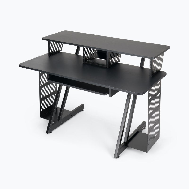 On-Stage WS7700B, Large Workstation, 175 lb Weight Capacity, MDF & Steel; Wood & Steel Construction, Black