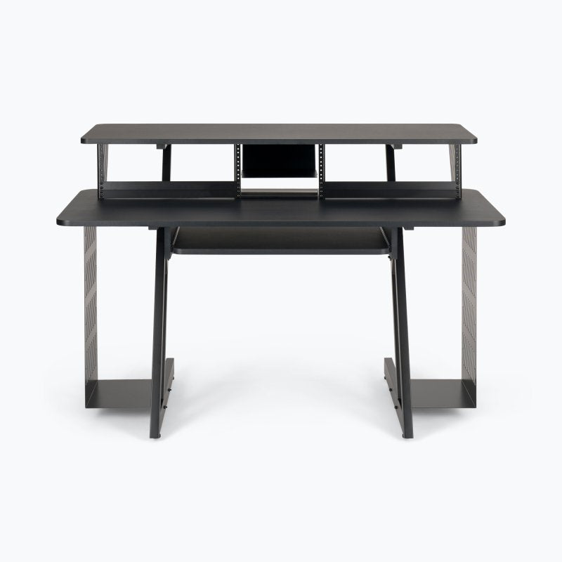 On-Stage WS7700B, Large Workstation, 175 lb Weight Capacity, MDF & Steel; Wood & Steel Construction, Black