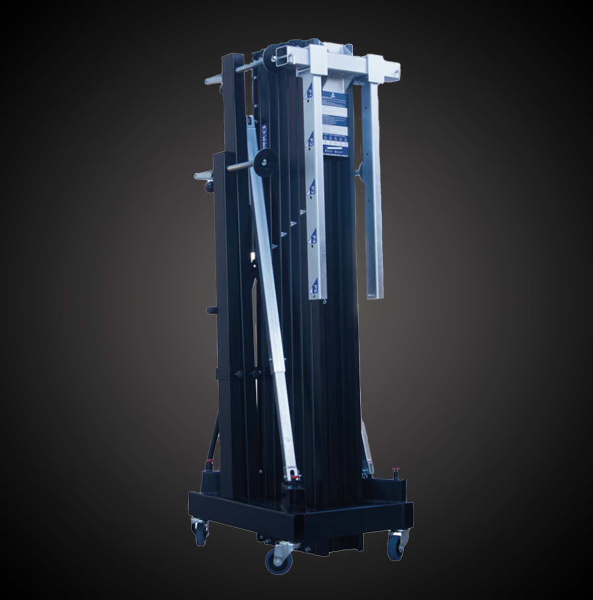 Work Pro Lifters WTS 708 Front Loading Crank Stand Lifting Tower, 1,543 lb Capacity, 26.6 ft Max Height
