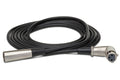 HOSA - Balanced Interconnect, Right-angle XLR3F to XLR3M, 1.5 ft