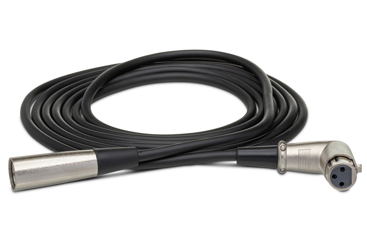 HOSA - Balanced Interconnect, Right-angle XLR3F to XLR3M, 5 ft