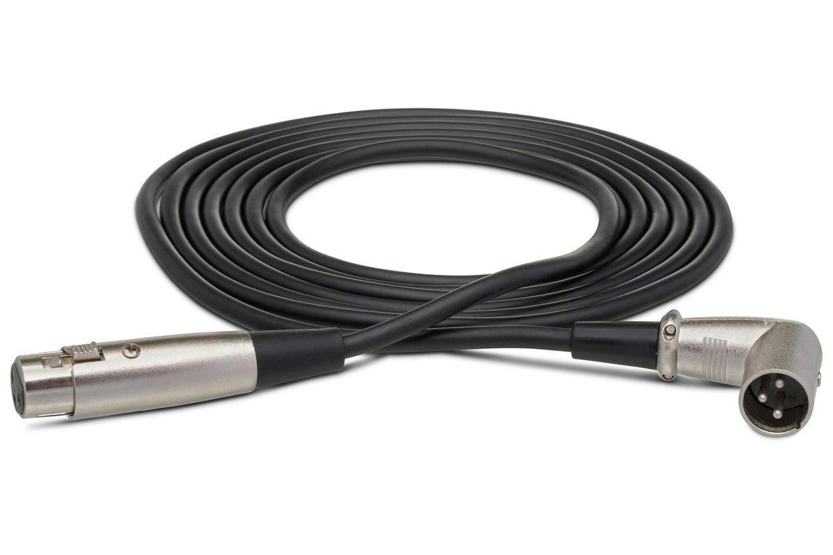 HOSA - Balanced Interconnect, XLR3F to Right-angle XLR3M, 1.5 ft