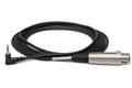 HOSA - Camcorder Microphone Cable, Right-angle 3.5 mm TRS to XLR3M, 10 ft