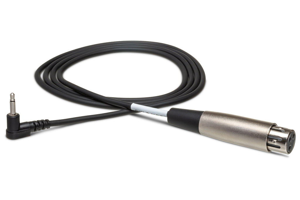 HOSA - Camcorder Microphone Cable, XLR3F to Right-angle 3.5 mm TS, 5 ft