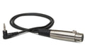 HOSA - Camcorder Microphone Cable, XLR3F to Right-angle 3.5 mm TRS, 1 ft