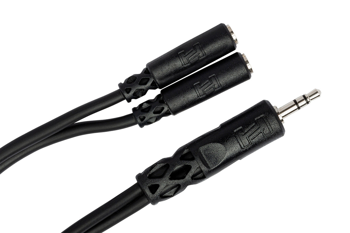 HOSA - Y Cable, 3.5 mm TRS to Dual 3.5 mm TRSF
