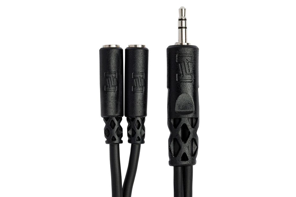 HOSA - Y Cable, 3.5 mm TRS to Dual 3.5 mm TRSF