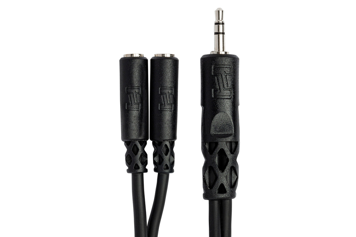 HOSA - Y Cable, 3.5 mm TRS to Dual 3.5 mm TRSF
