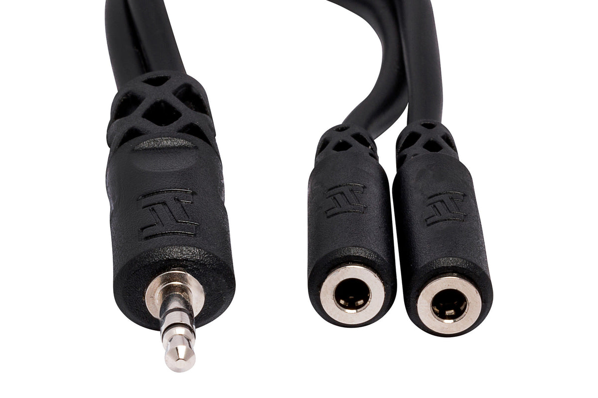 HOSA - Y Cable, 3.5 mm TRS to Dual 3.5 mm TRSF