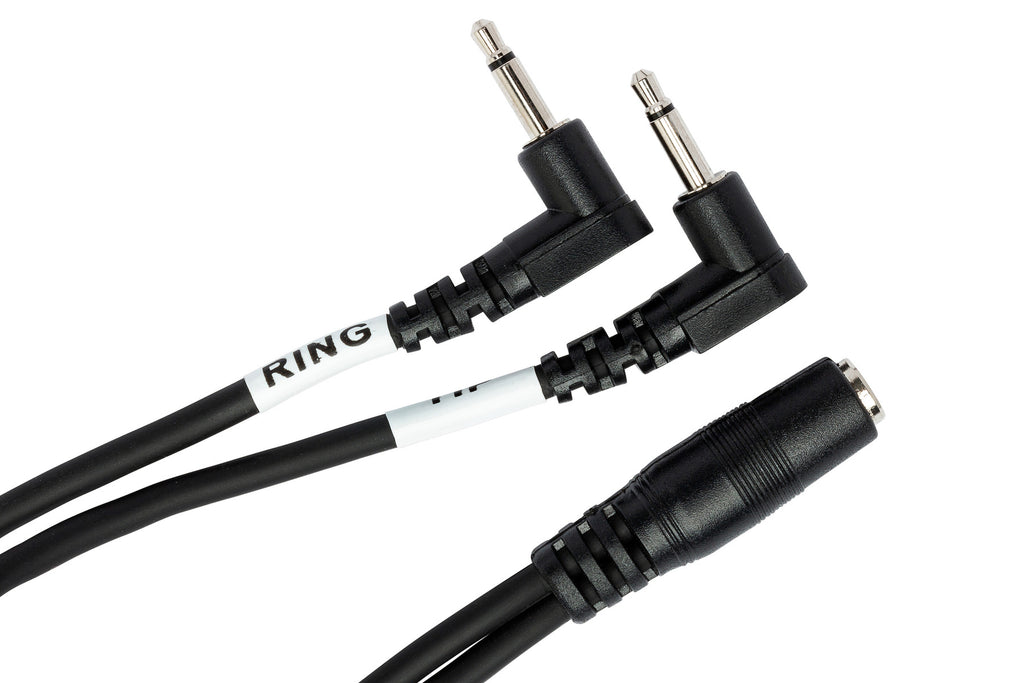 HOSA - Air Travel Headphone Adapter, Dual 3.5 mm TS to 3.5 mm TRSF