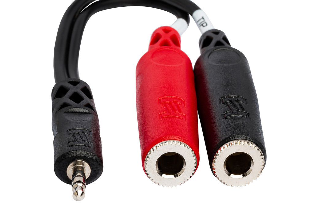 HOSA - Stereo Breakout, 3.5 mm TRS to Dual 1/4 in TSF