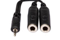 HOSA - Y Cable, 3.5 mm TRS to Dual 1/4 in TRSF