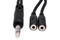 HOSA - Y Cable, 1/4 in TRS to Dual 3.5 mm TRSF