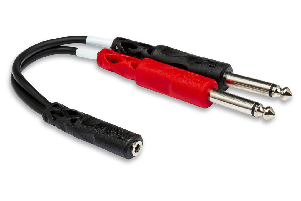 HOSA - Stereo Breakout, 3.5 mm TRSF to Dual 1/4 in TS