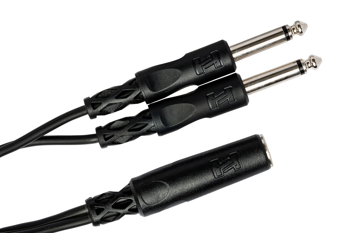 HOSA - Y Cable, 1/4 in TSF to Dual 1/4 in TS
