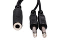 HOSA - Y Cable, 1/4 in TSF to Dual 1/4 in TS