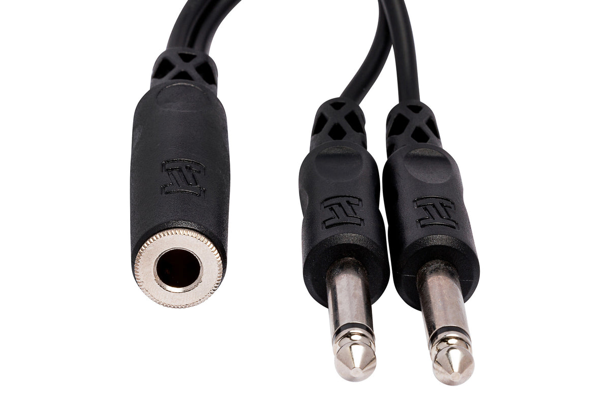 HOSA - Y Cable, 1/4 in TSF to Dual 1/4 in TS