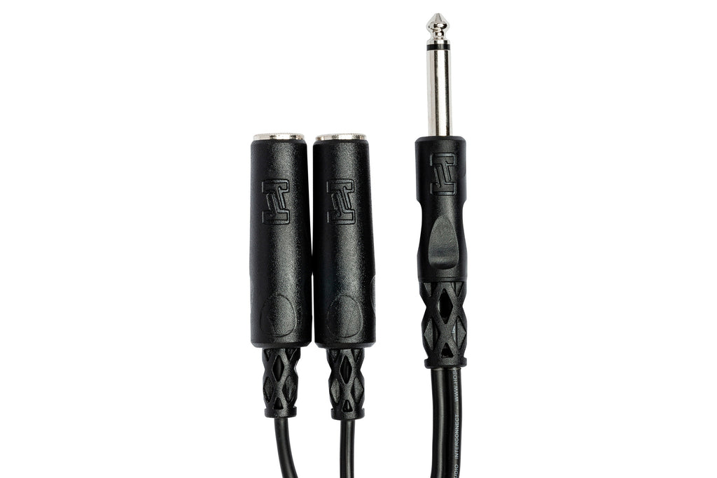 HOSA - Y Cable, 1/4 in TS to Dual 1/4 in TSF