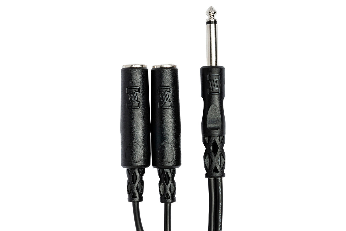 HOSA - Y Cable, 1/4 in TS to Dual 1/4 in TSF