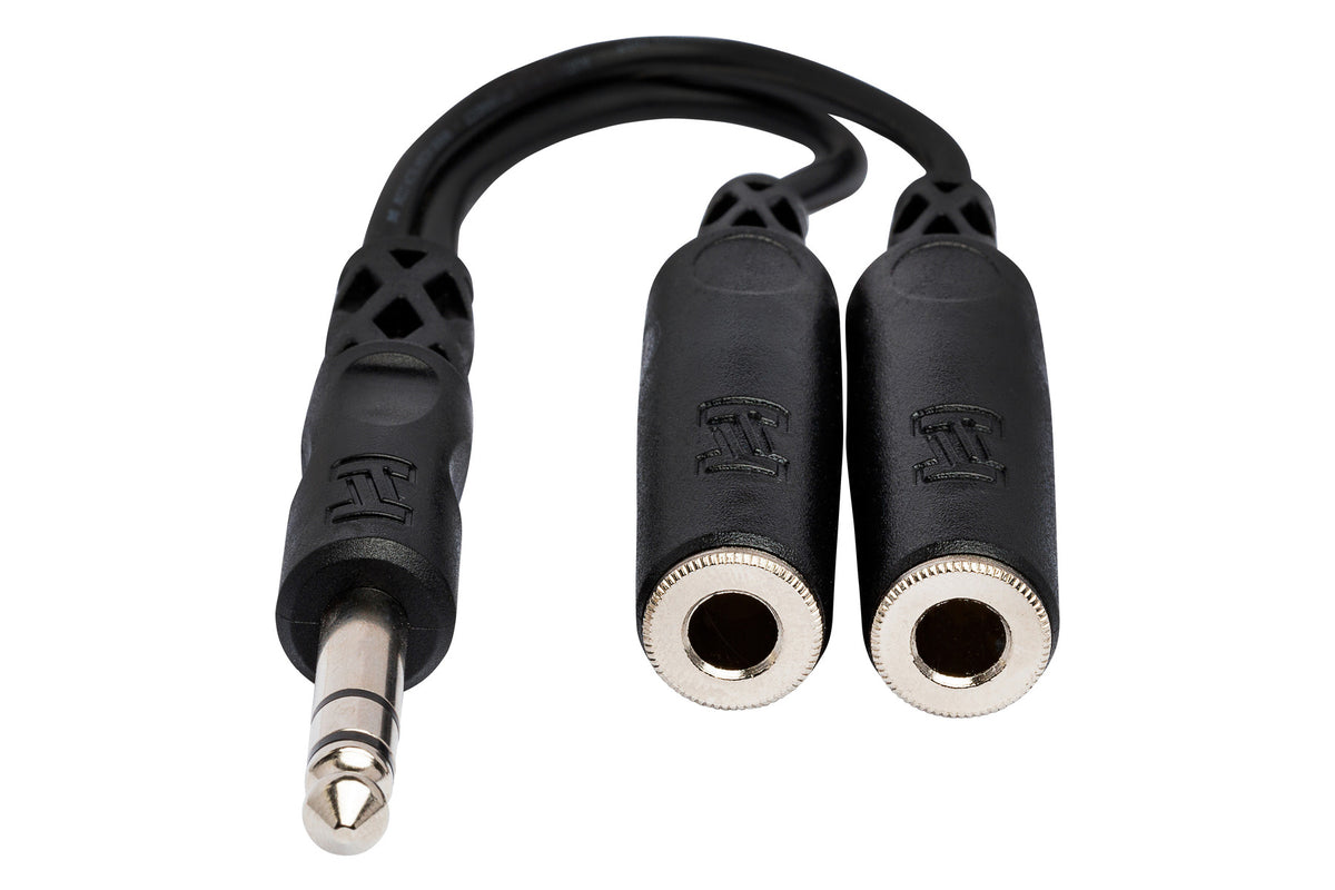 HOSA - Y Cable, 1/4 in TRS to Dual 1/4 in TRSF