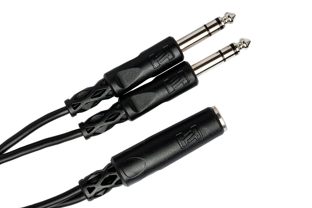 HOSA - Y Cable, 1/4 in TRSF to Dual 1/4 in TRS