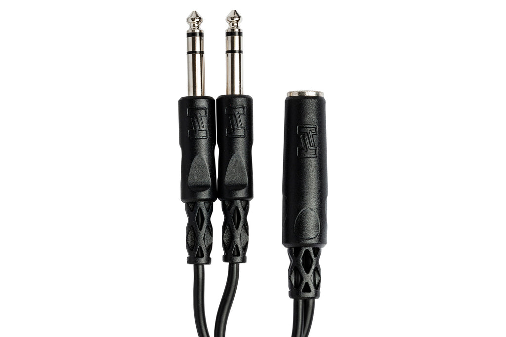 HOSA - Y Cable, 1/4 in TRSF to Dual 1/4 in TRS