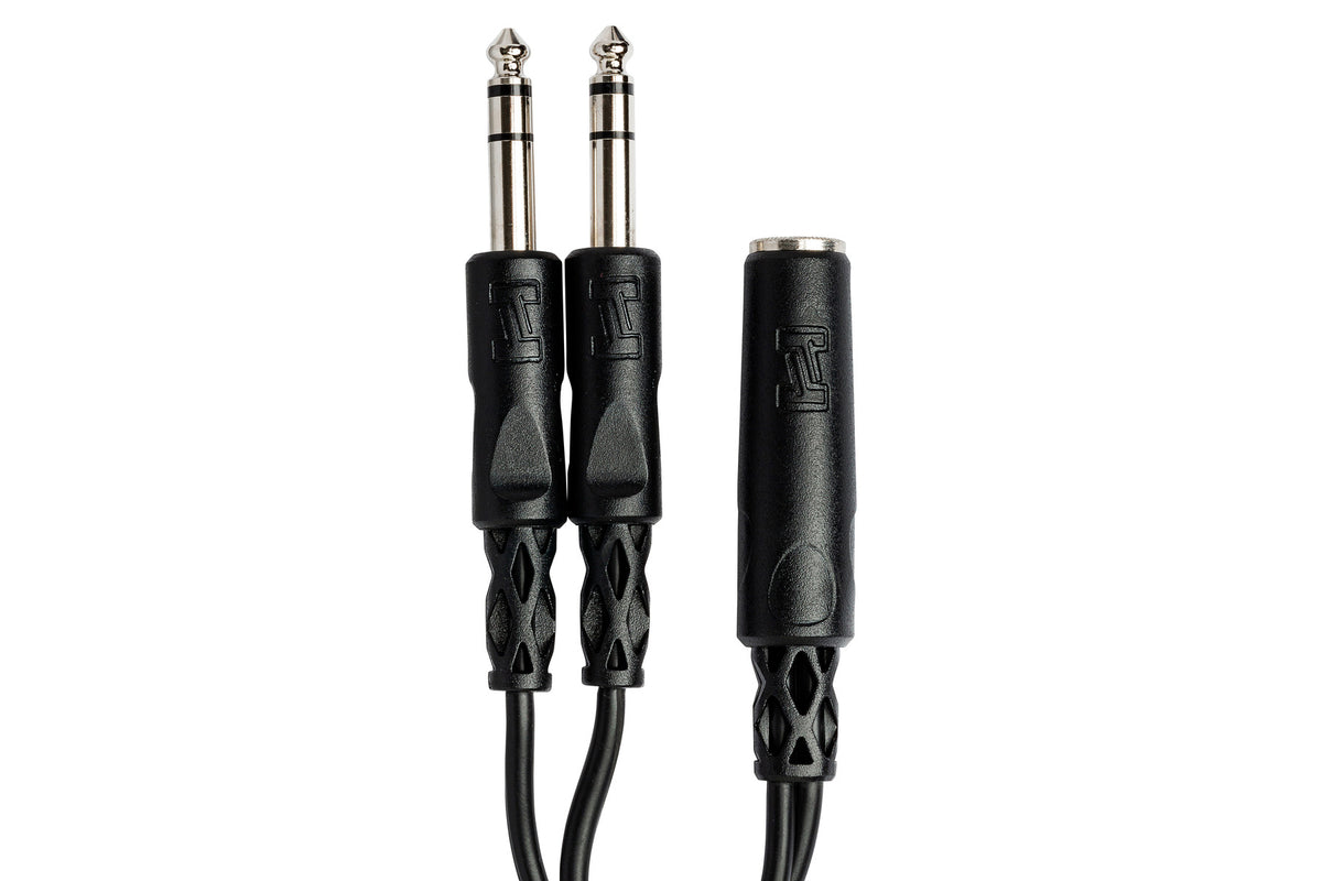 HOSA - Y Cable, 1/4 in TRSF to Dual 1/4 in TRS
