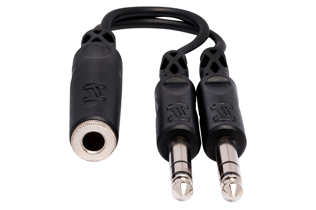 HOSA - Y Cable, 1/4 in TRSF to Dual 1/4 in TRS
