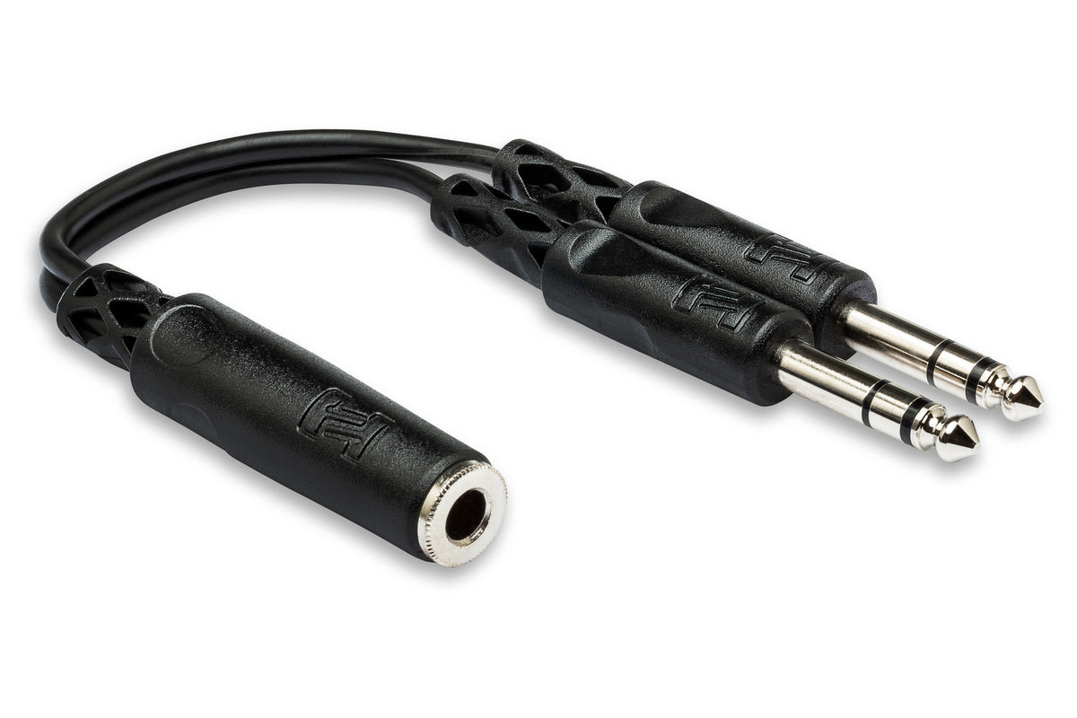 HOSA - Y Cable, 1/4 in TRSF to Dual 1/4 in TRS