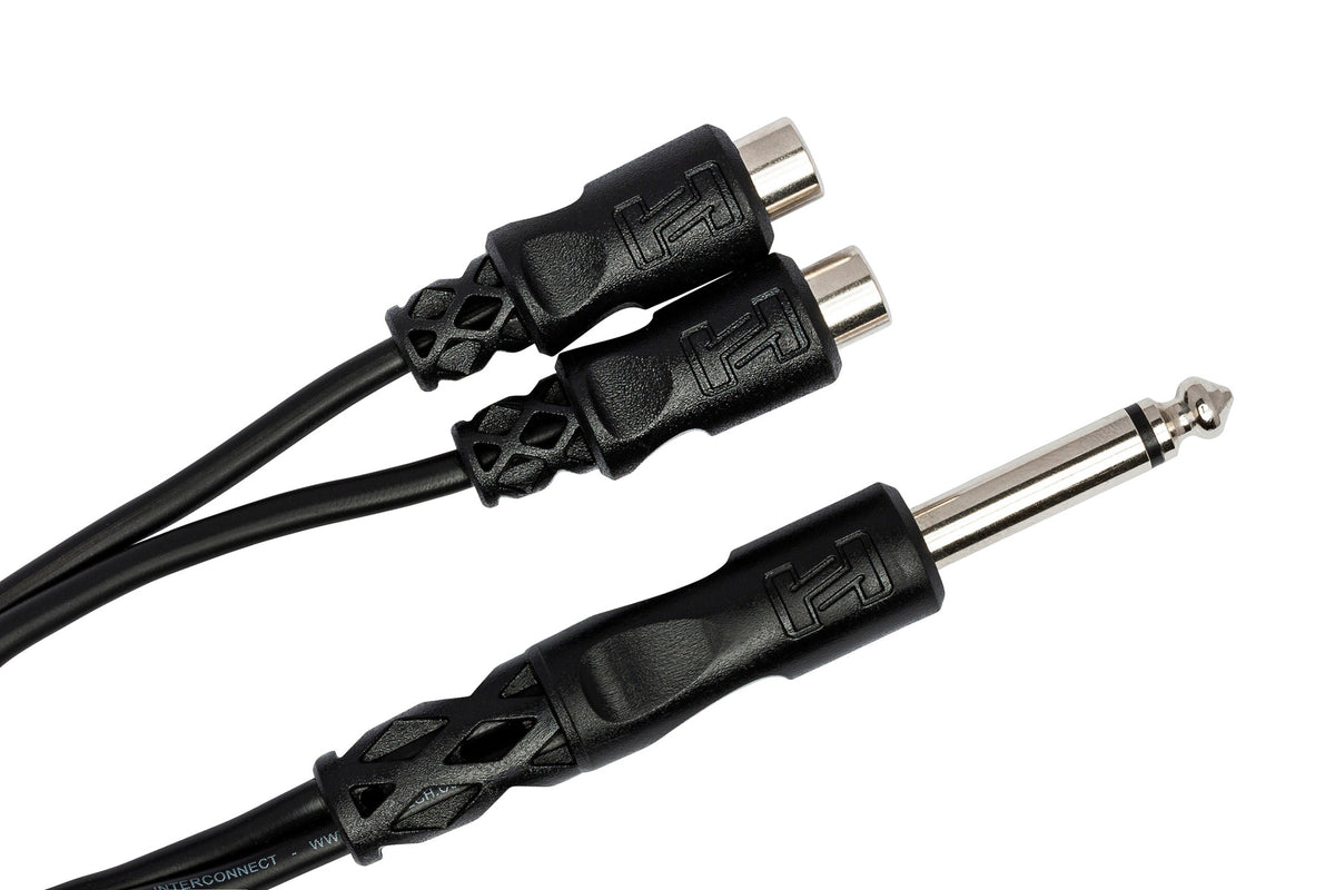 HOSA - Y Cable, 1/4 in TS to Dual RCAF