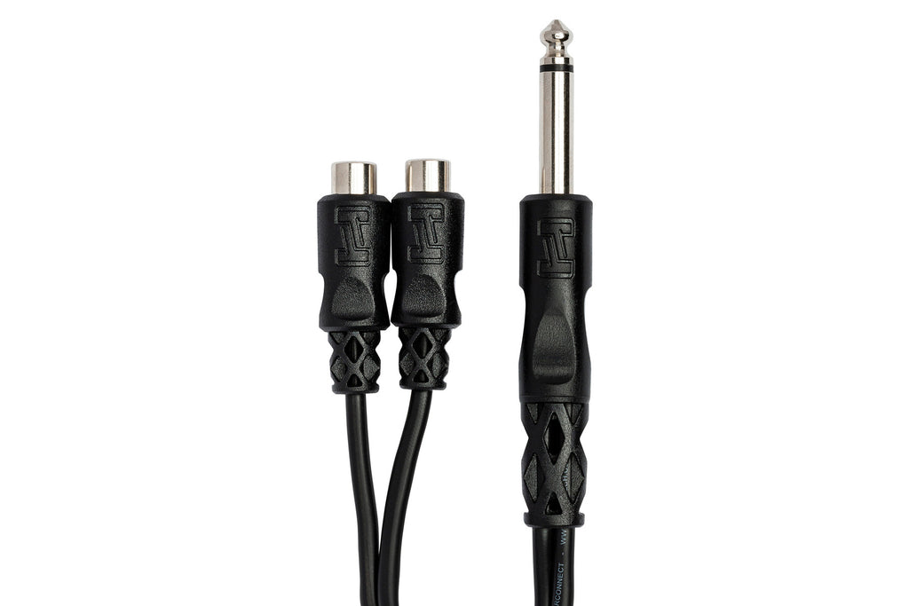 HOSA - Y Cable, 1/4 in TS to Dual RCAF
