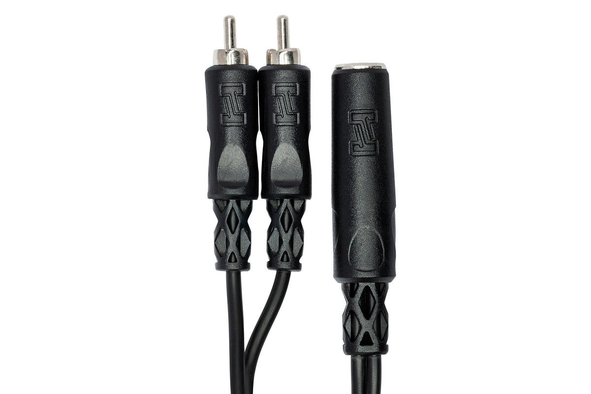 HOSA - Y Cable, 1/4 in TSF to Dual RCA
