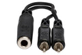 HOSA - Y Cable, 1/4 in TSF to Dual RCA