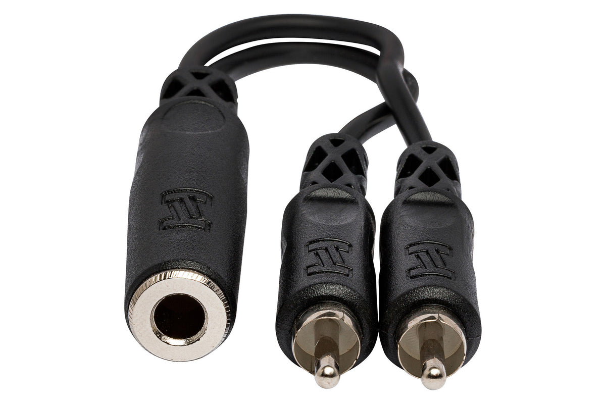 HOSA - Y Cable, 1/4 in TSF to Dual RCA