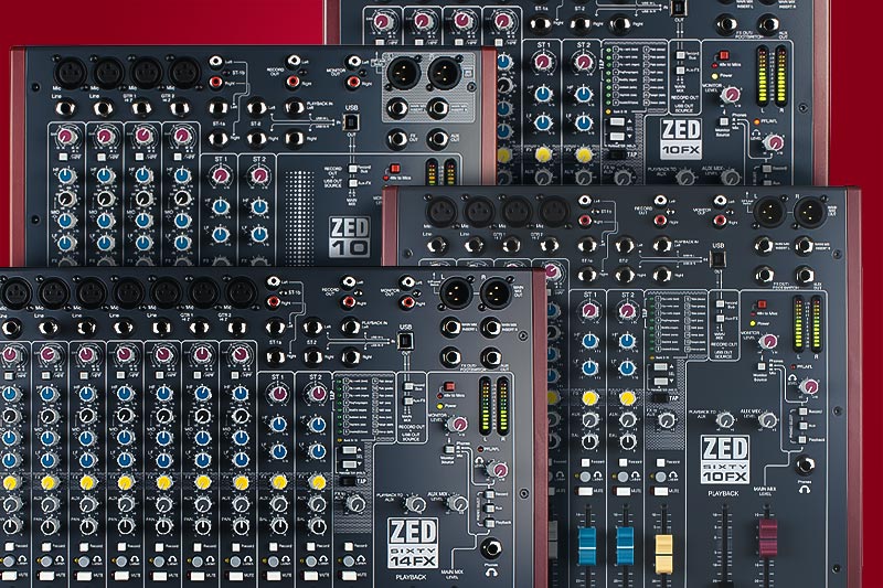 Allen & Heath ZED-10FX 10-Channel Analog Mixer with USB and FX - View 2